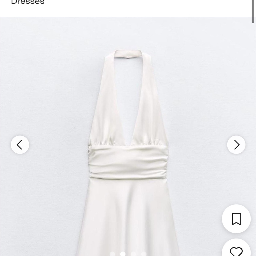 Zara White Halter Mini Dress